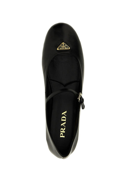 Prada Women Logo Nappa Ballet Flats