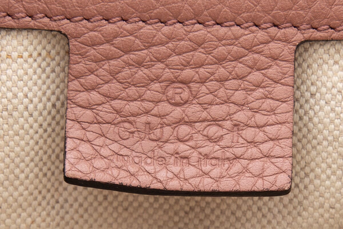 Gucci Pink GG Marmont Top Handle Handbag