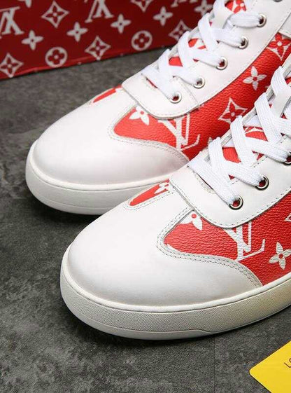 The Bags Vibe - Louis Vuitton HIgh Top White Red Sneaker