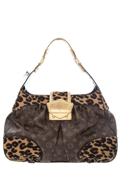 Louis Vuitton Brown Monogram Leopard Polly Handbag