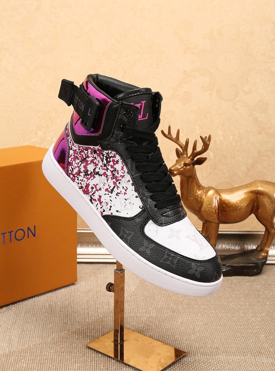 The Bags Vibe - Louis Vuitton Rivoli High Pink Sneaker