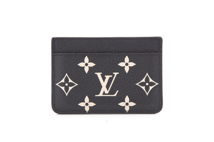 Louis Vuitton Black & Beige Empreinte Card Holder