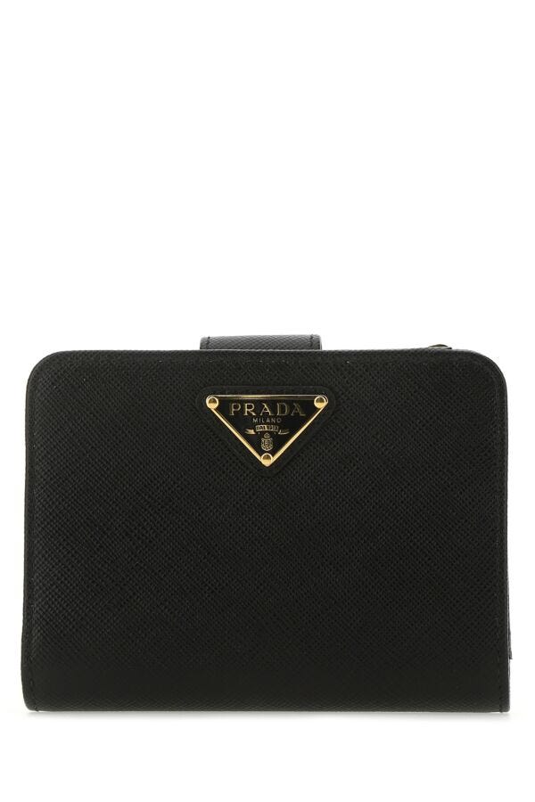 Prada Woman Black Leather Wallet