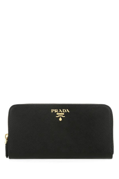 Prada Woman Black Leather Wallet