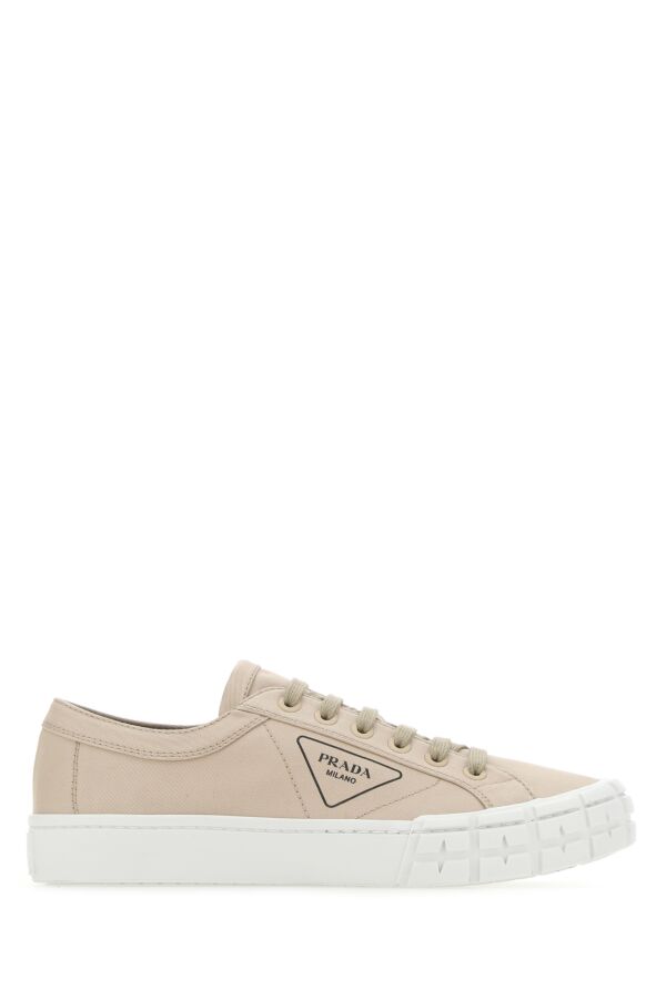 Prada Man Cappuccino Gabardine Wheel Sneakers