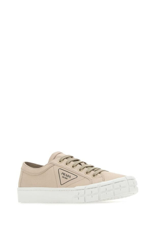 Prada Man Cappuccino Gabardine Wheel Sneakers