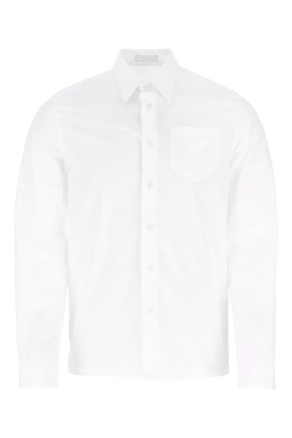 Prada Man White Poplin Shirt