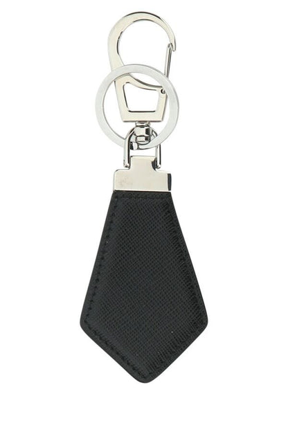 Prada Man Black Leather Key Ring