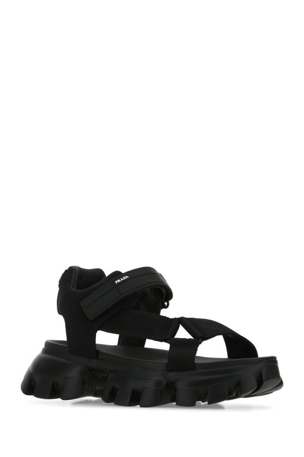 Prada Man Black Nylon Sandals