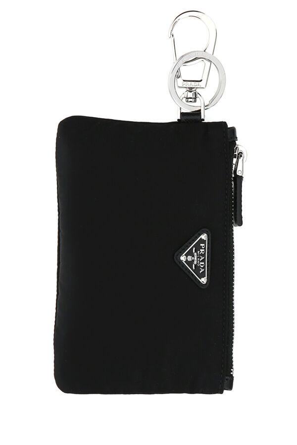 Prada Man Black Nylon Key Ring