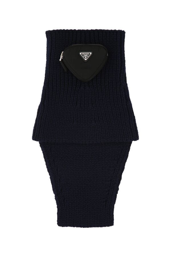 Prada Man Midnight Blue Wool Neckwarmer