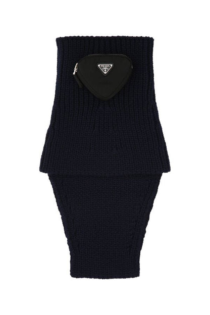 Prada Man Midnight Blue Wool Neckwarmer