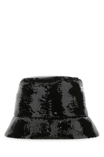 Prada Woman Black Sequins Bucket Hat