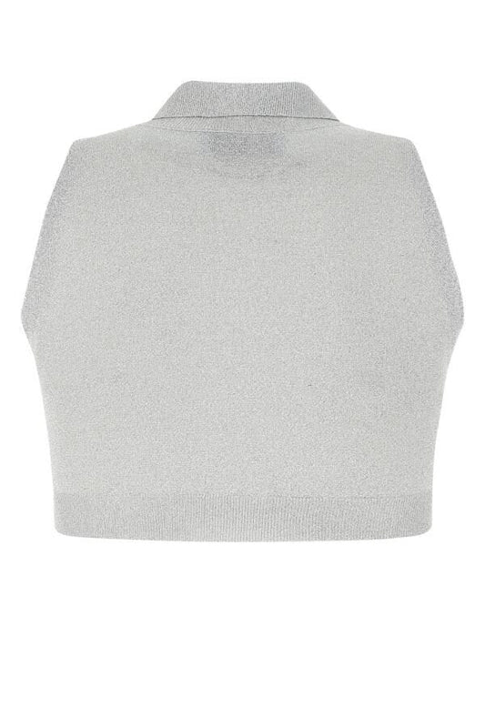 Prada Woman Grey Viscose Blend Top