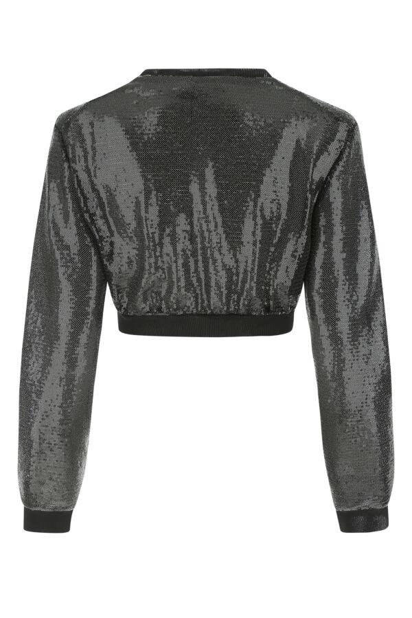 Prada Woman Black Sequins Cardigan