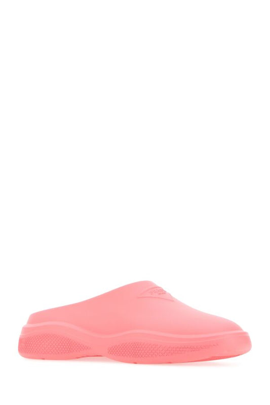 Prada Woman Dark Pink Rubber Slippers