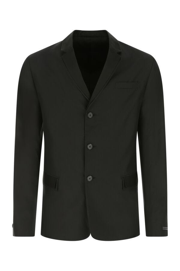 Prada Man Black Silk Blazer