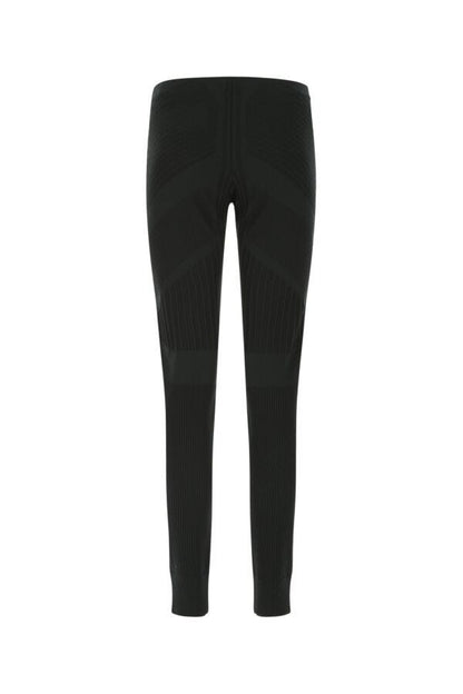 Prada Woman Black Stretch Polyester Blend Leggings