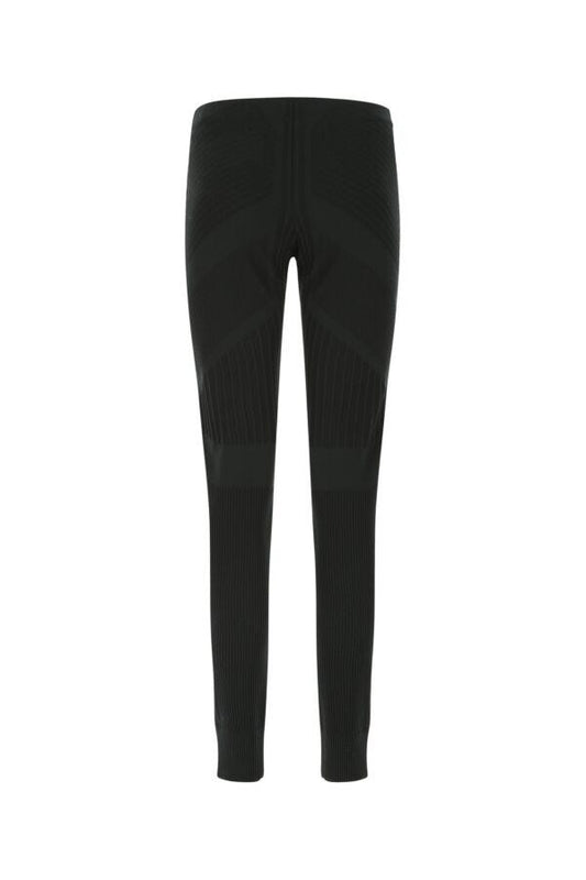 Prada Woman Black Stretch Polyester Blend Leggings