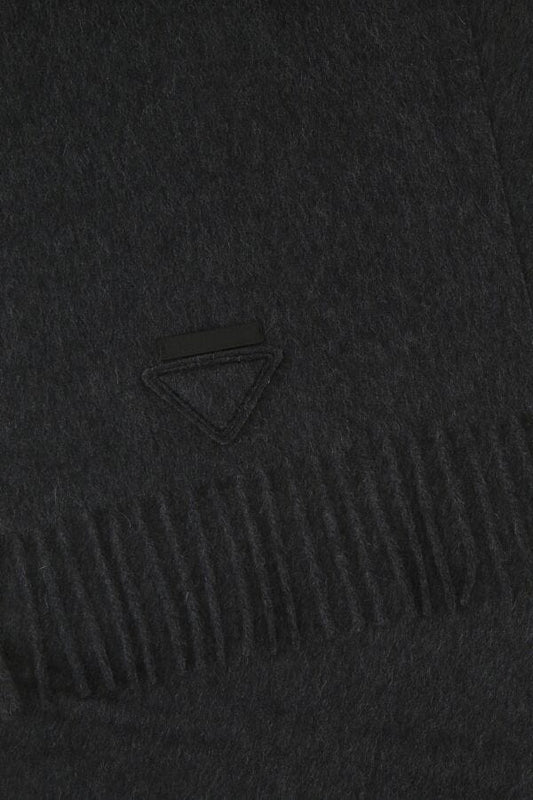 Prada Woman Charcoal Cashmere Scarf