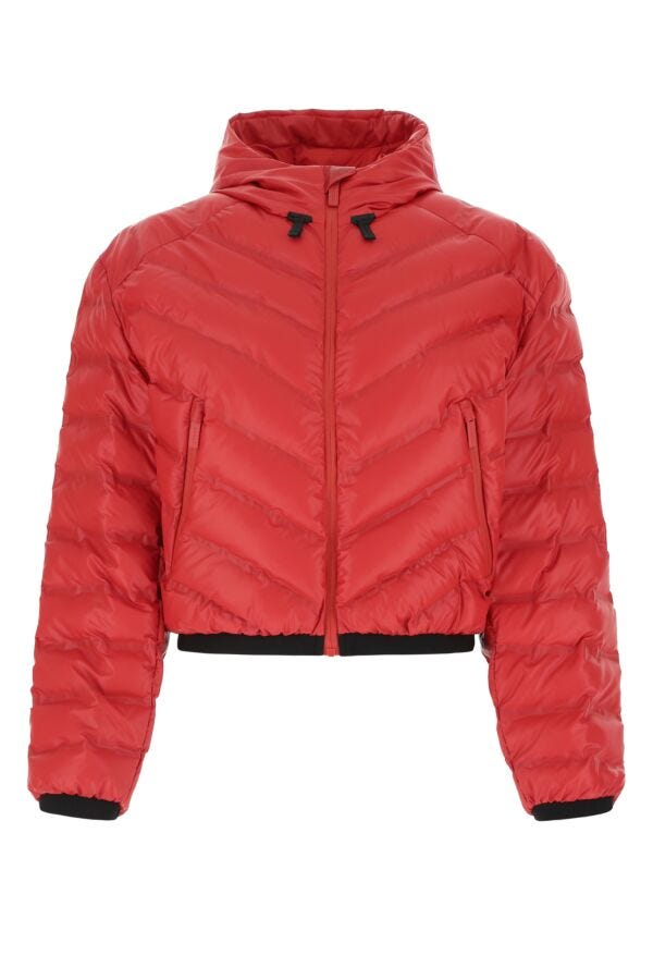 Prada Woman Red Polyurethane Blend Padded Jacket