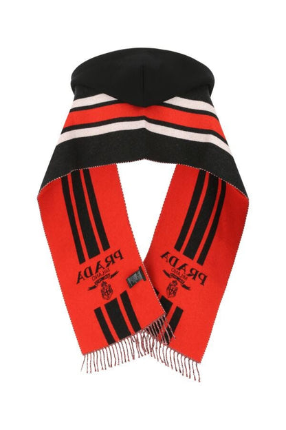 Prada Woman Embroidered Wool Scarf