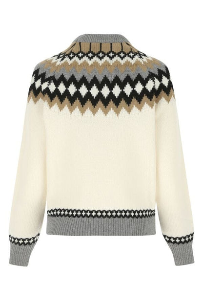 Prada Woman Embroidered Cashmere Sweater