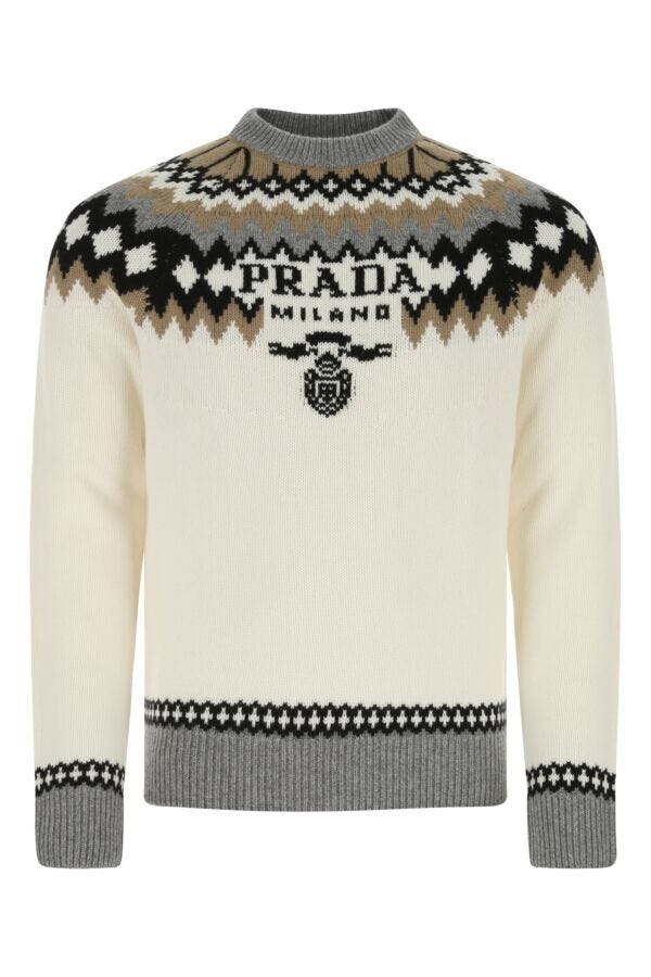 Prada Man Embroidered Cashmere Sweater