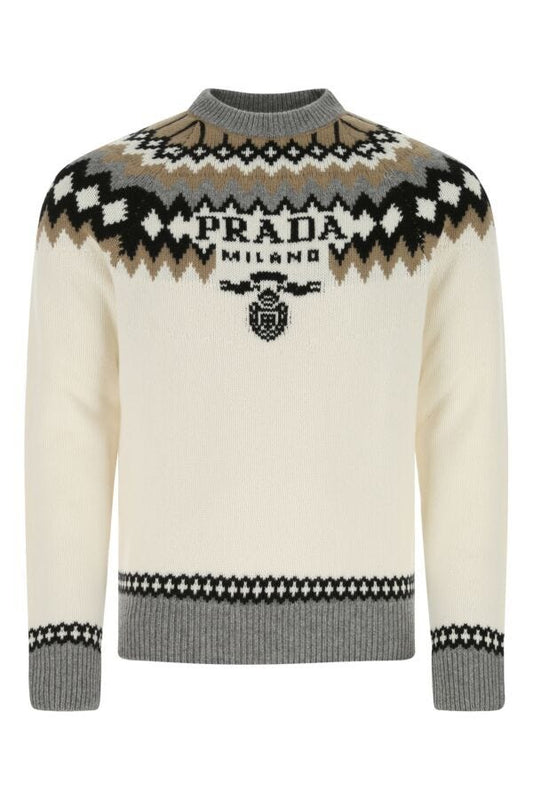 Prada Man Embroidered Cashmere Sweater