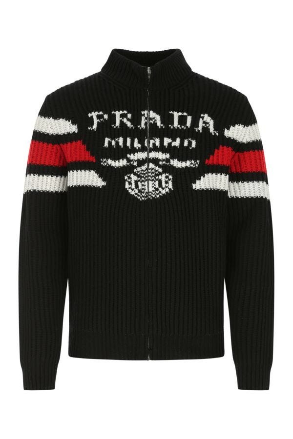 Prada Man Black Cashmere Cardigan