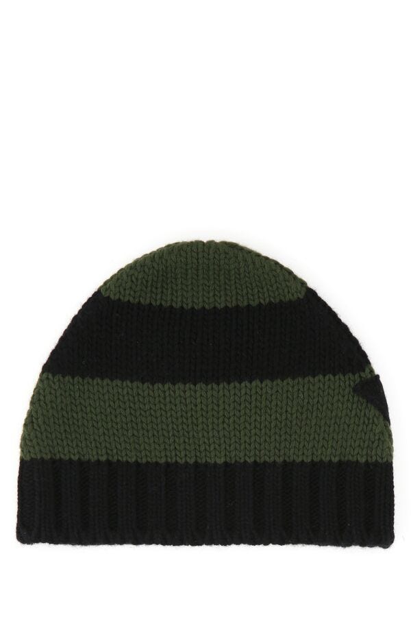 Prada Woman Embroidered Wool Blend Beanie Hat