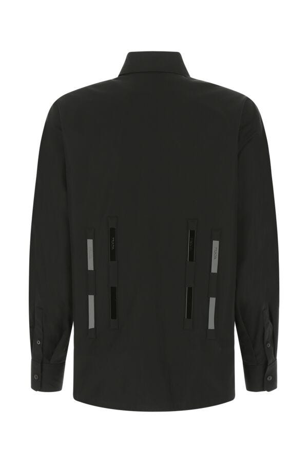 Prada Woman Black Poplin Oversize Shirt