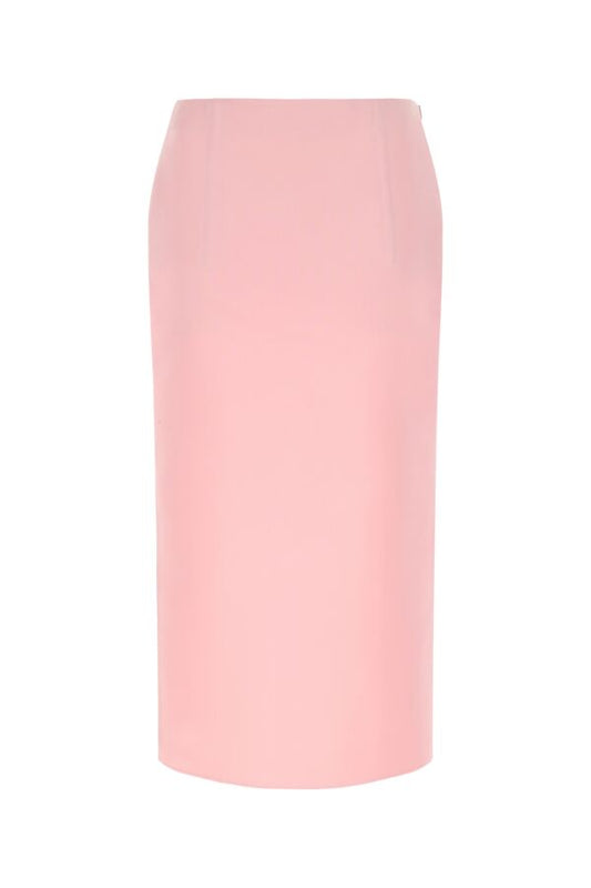 Prada Woman Pink Satin Skirt