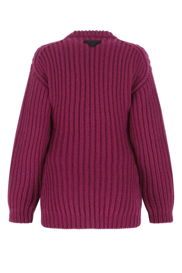 Prada Woman Tyrian Purple Wool Sweater