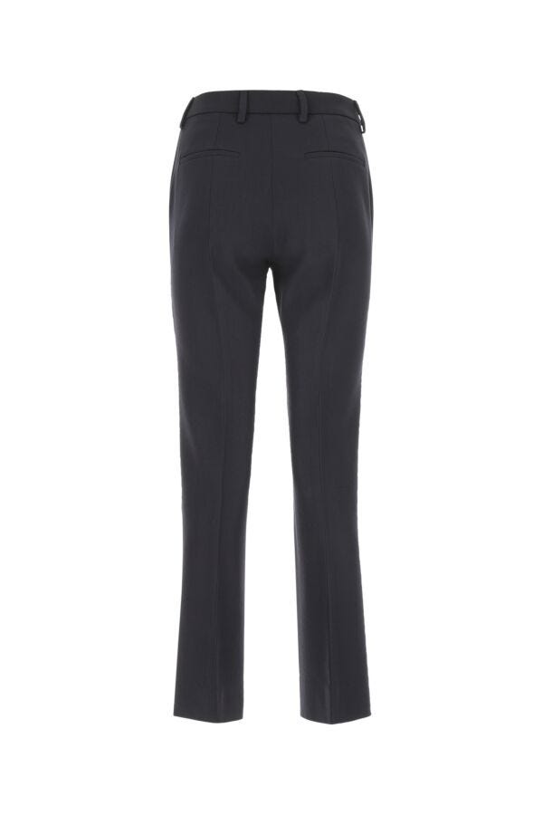 Prada Woman Midnight Blue Wool Cigarette Pant