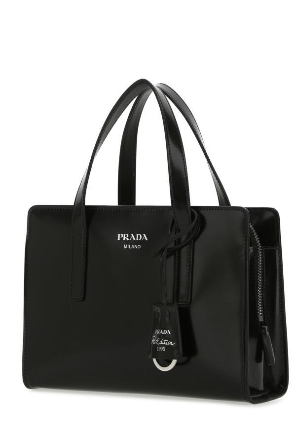 Prada Woman Black Leather Re-Edition 1995 Handbag