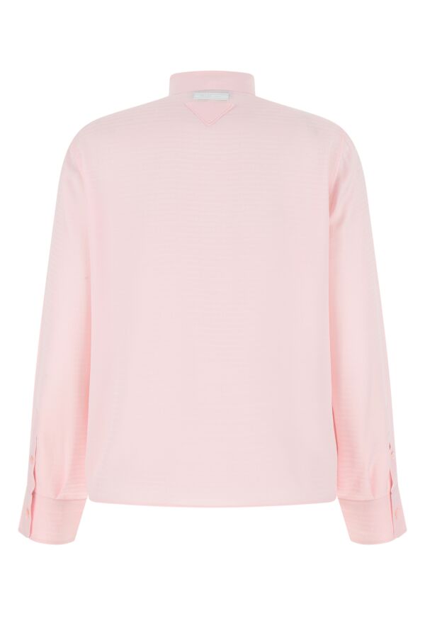 Prada Woman Pastel Pink Crepe Shirt