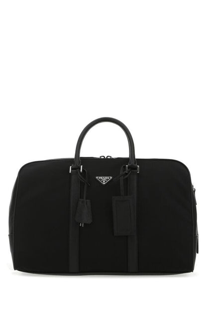 Prada Man Black Nylon Travel Bag