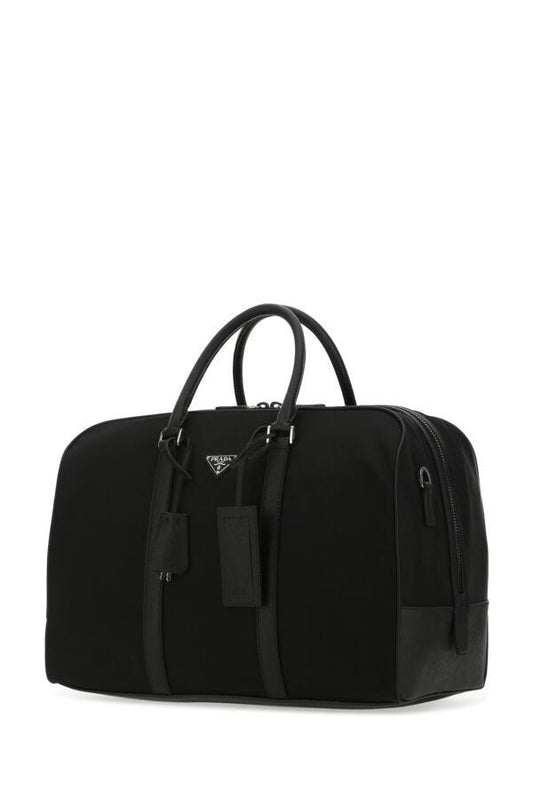 Prada Man Black Nylon Travel Bag