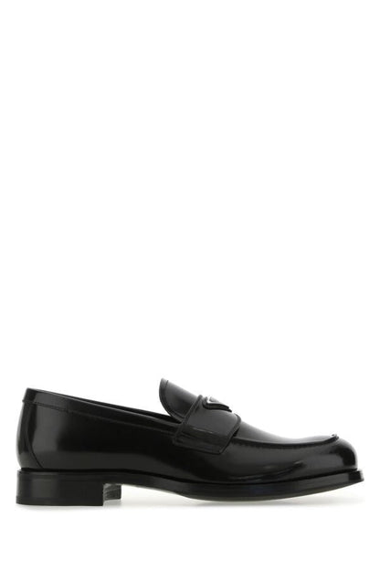 Prada Man Black Leather Loafers