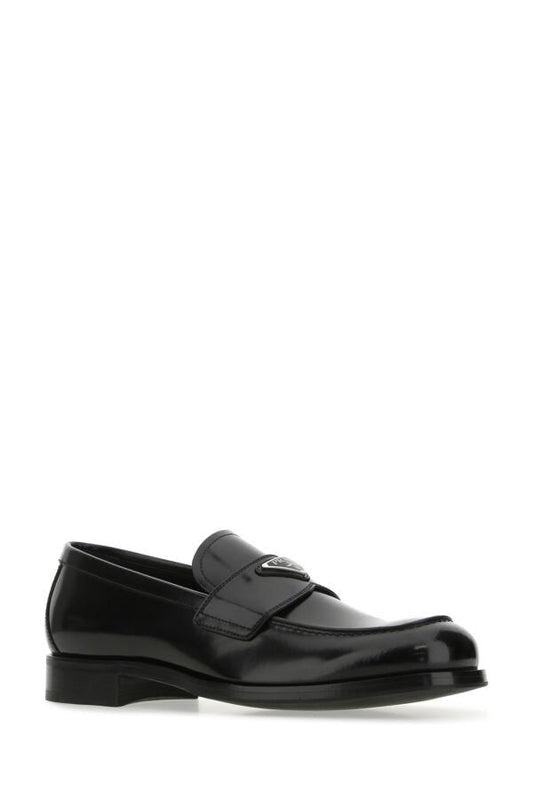 Prada Man Black Leather Loafers