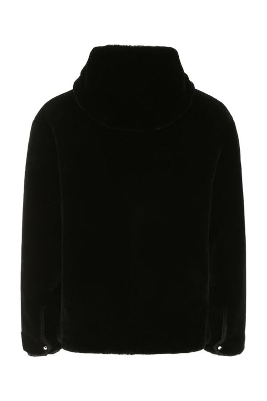 Prada Man Black Shearling Reversible Fur Coat