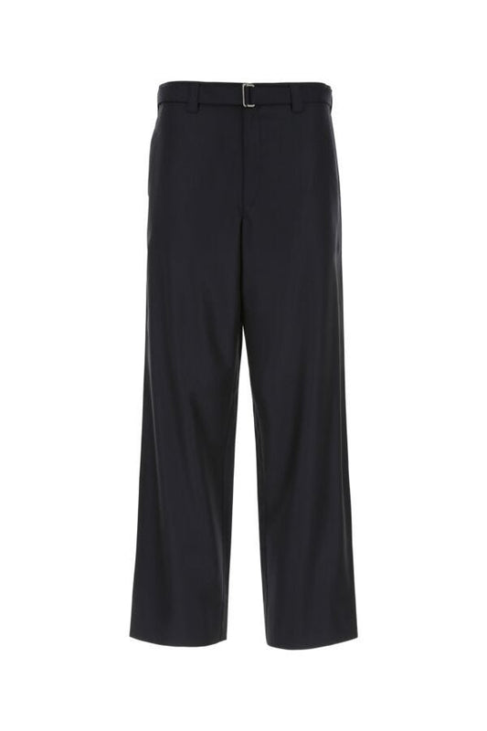 Prada Man Midnight Blue Wool Wide-Leg Pant