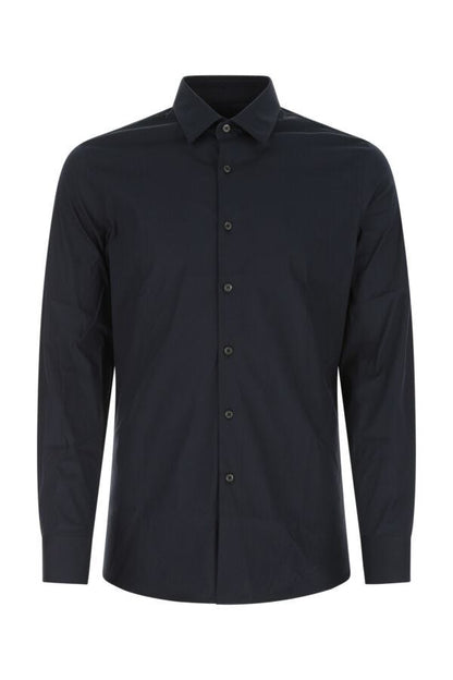 Prada Man Midnight Blue Stretch Poplin Shirt