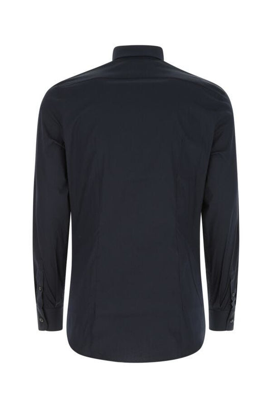 Prada Man Midnight Blue Stretch Poplin Shirt