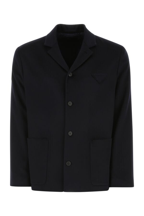 Prada Man Navy Blue Cashmere Blazer