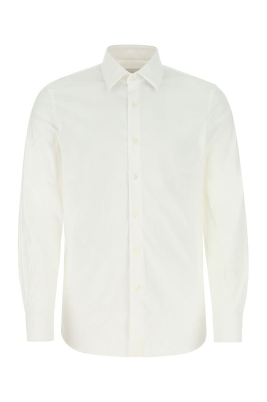 Prada Man White Poplin Shirt