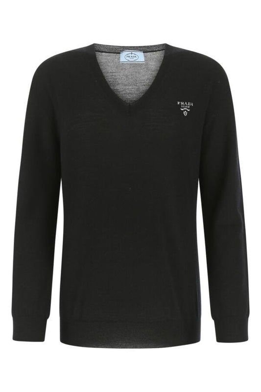 Prada Woman Black Cashmere Blend Sweater