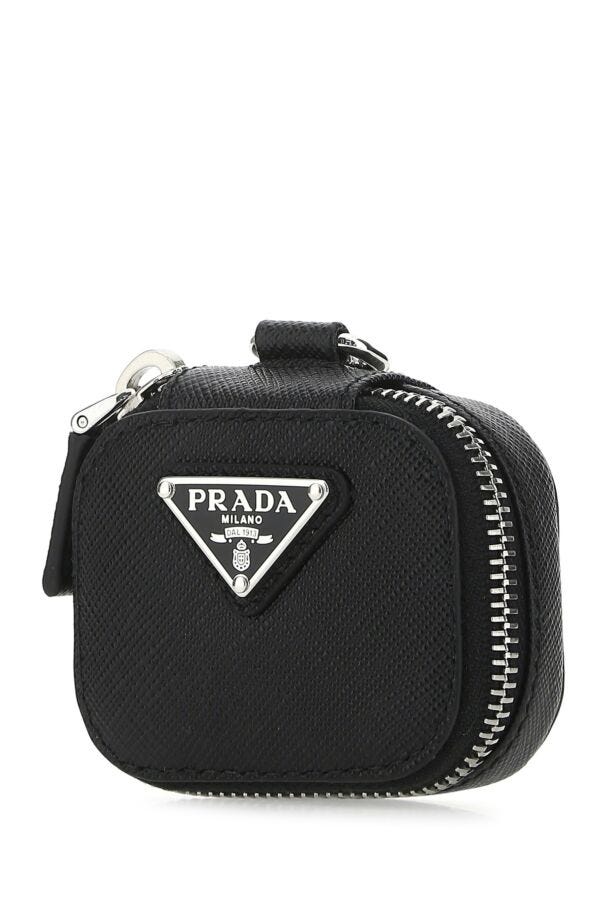 Prada Man Black Leather Air Pods Case