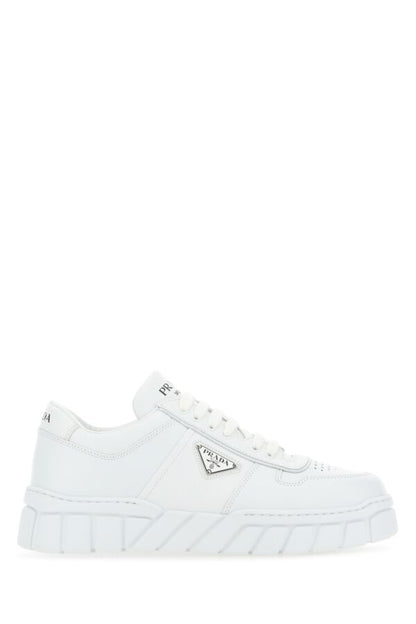 Prada Man White Leather Sneakers